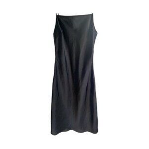 Wilfred Free by Aritzia Black Satin Slip Dress – Size M